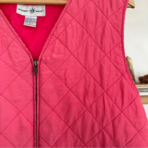 Vintage Pink Silk Quilted Vest - Picture 6 of 8